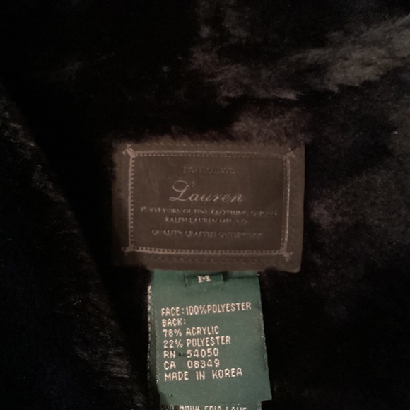 Ralph Lauren faux suede vest with shearling lining - Picture 4 of 4